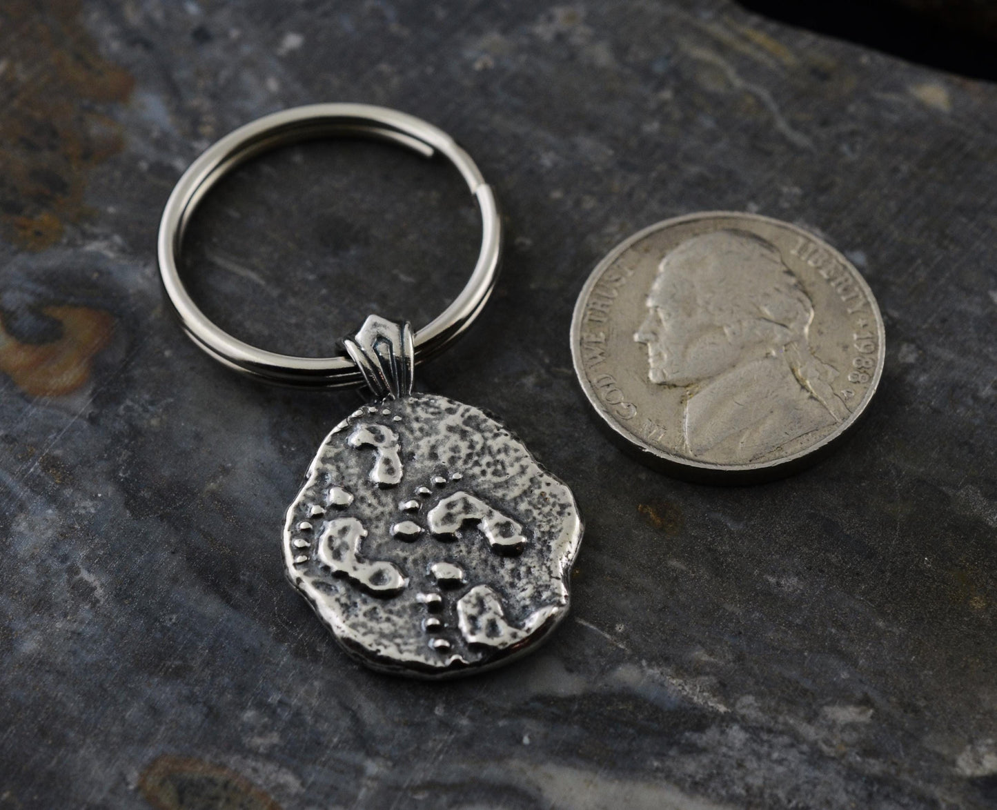 Footprints Sterling Silver Pendant or Keychain – Ancient Faith Collection