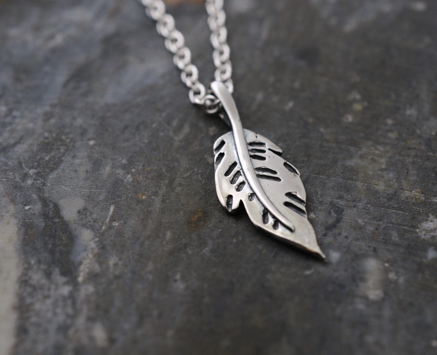 Minimalist Feather Pendant in Sterling Silver – Lakota Legacy Line
