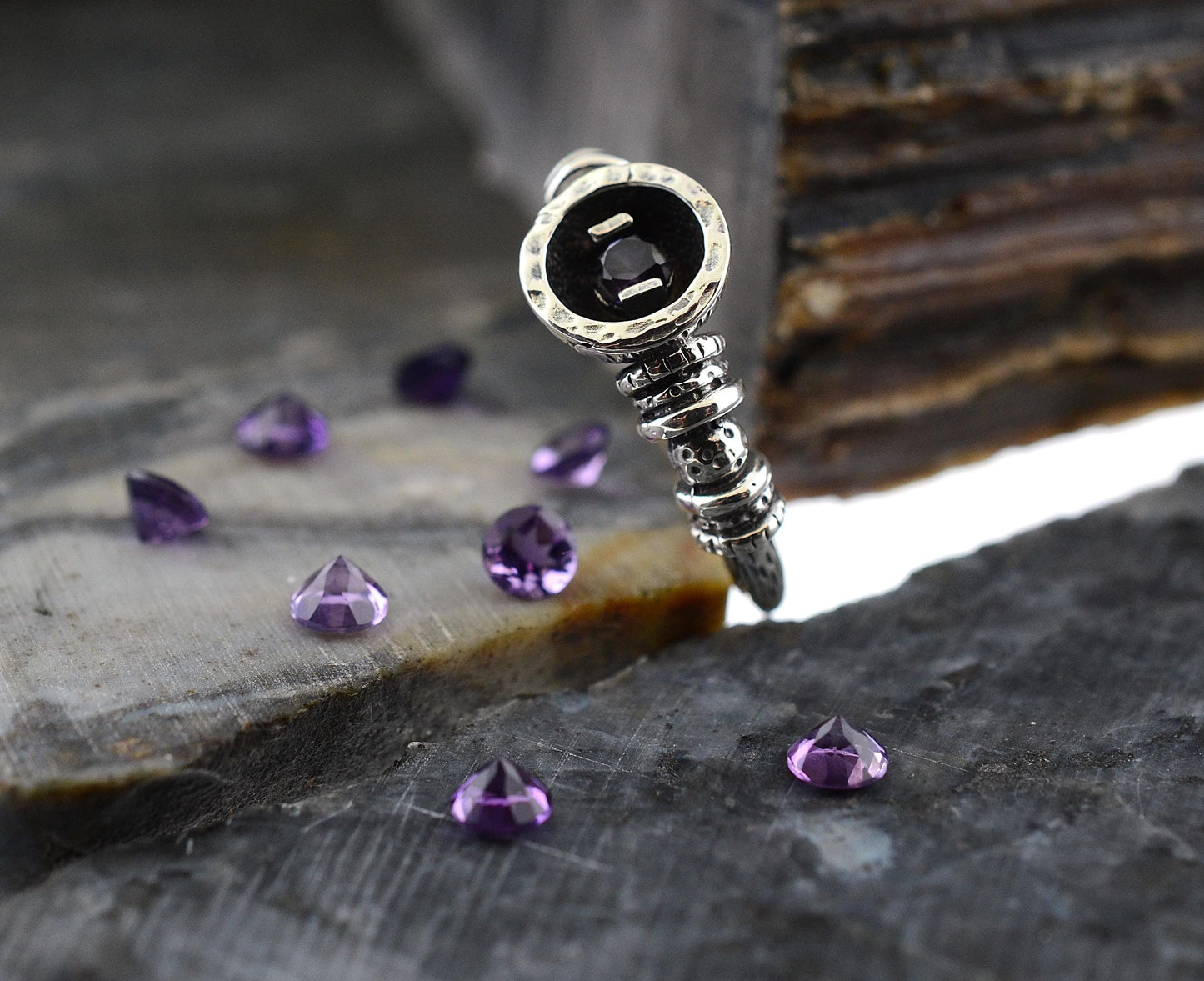 January to June Birthstone Rings in Sterling Silver