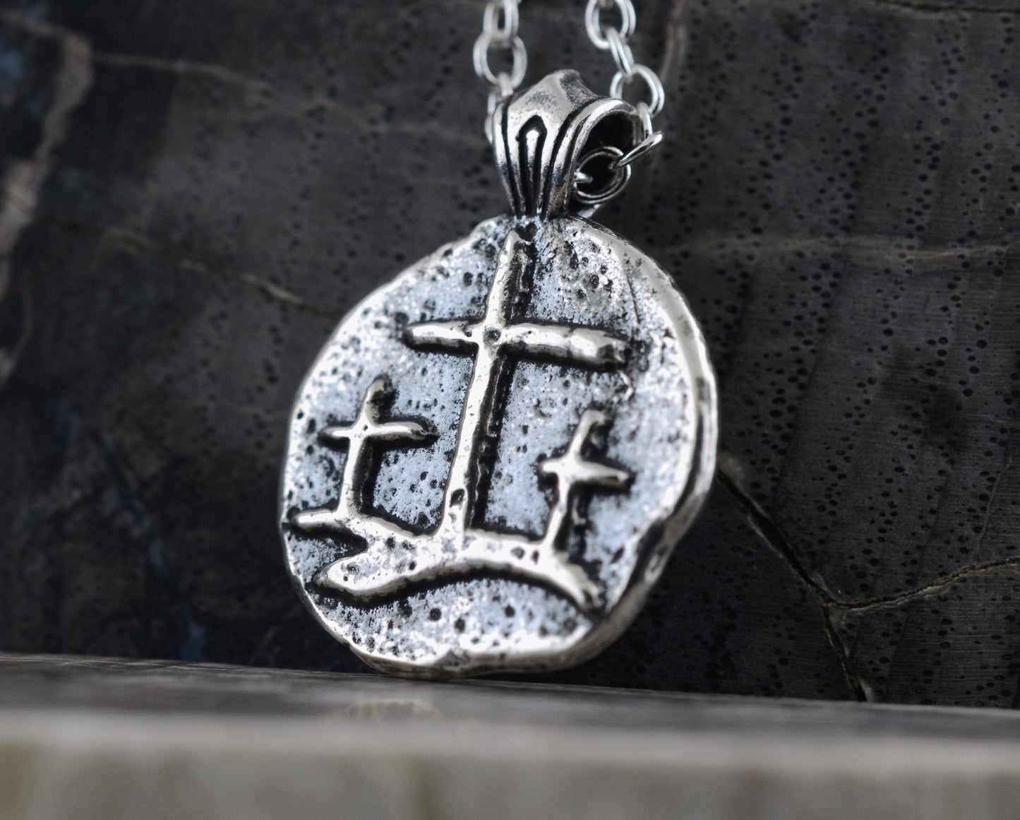 Calvary Crosses Sterling Silver Pendant or Keychain – Ancient Faith Collection