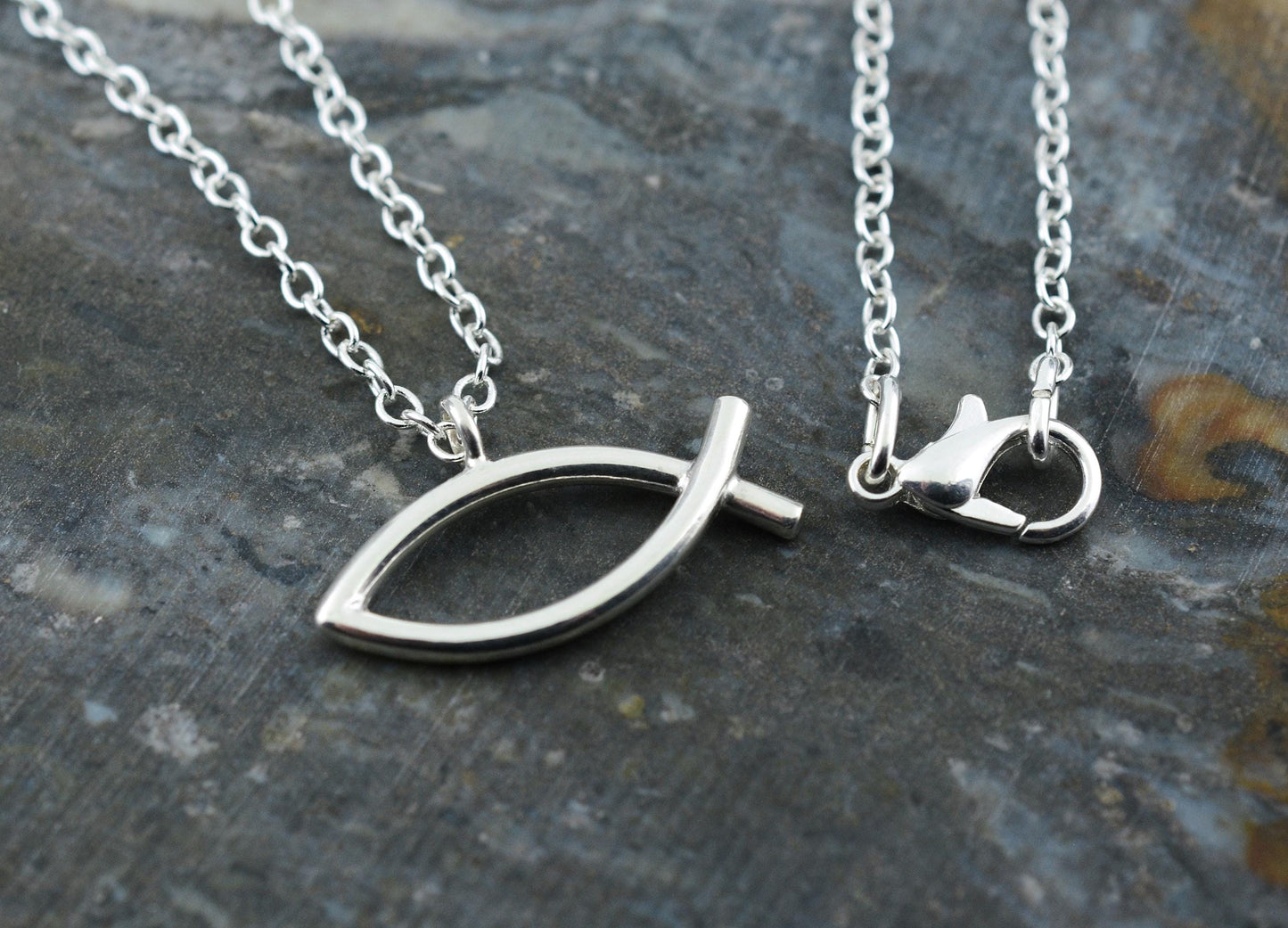 Ichthys Fish Pendant and Earrings Set in Sterling Silver – Identity Series