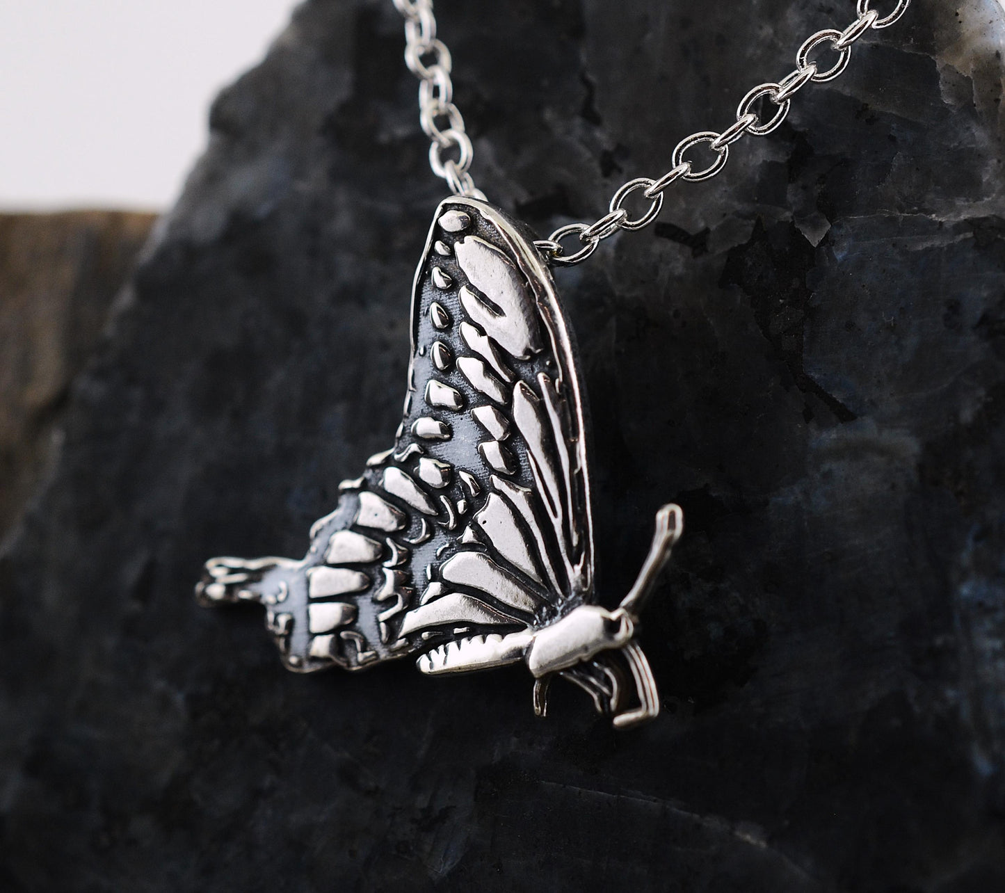 Monarch Butterfly Pendant in Sterling Silver – The Nature Series