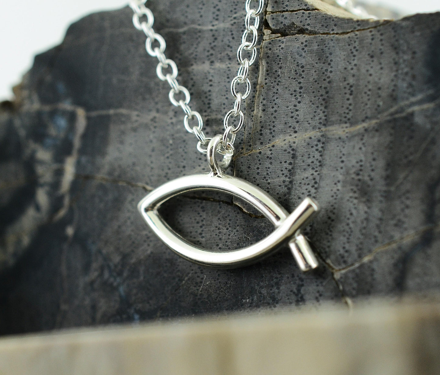 Ichthys Fish Pendant and Earrings Set in Sterling Silver – Identity Series
