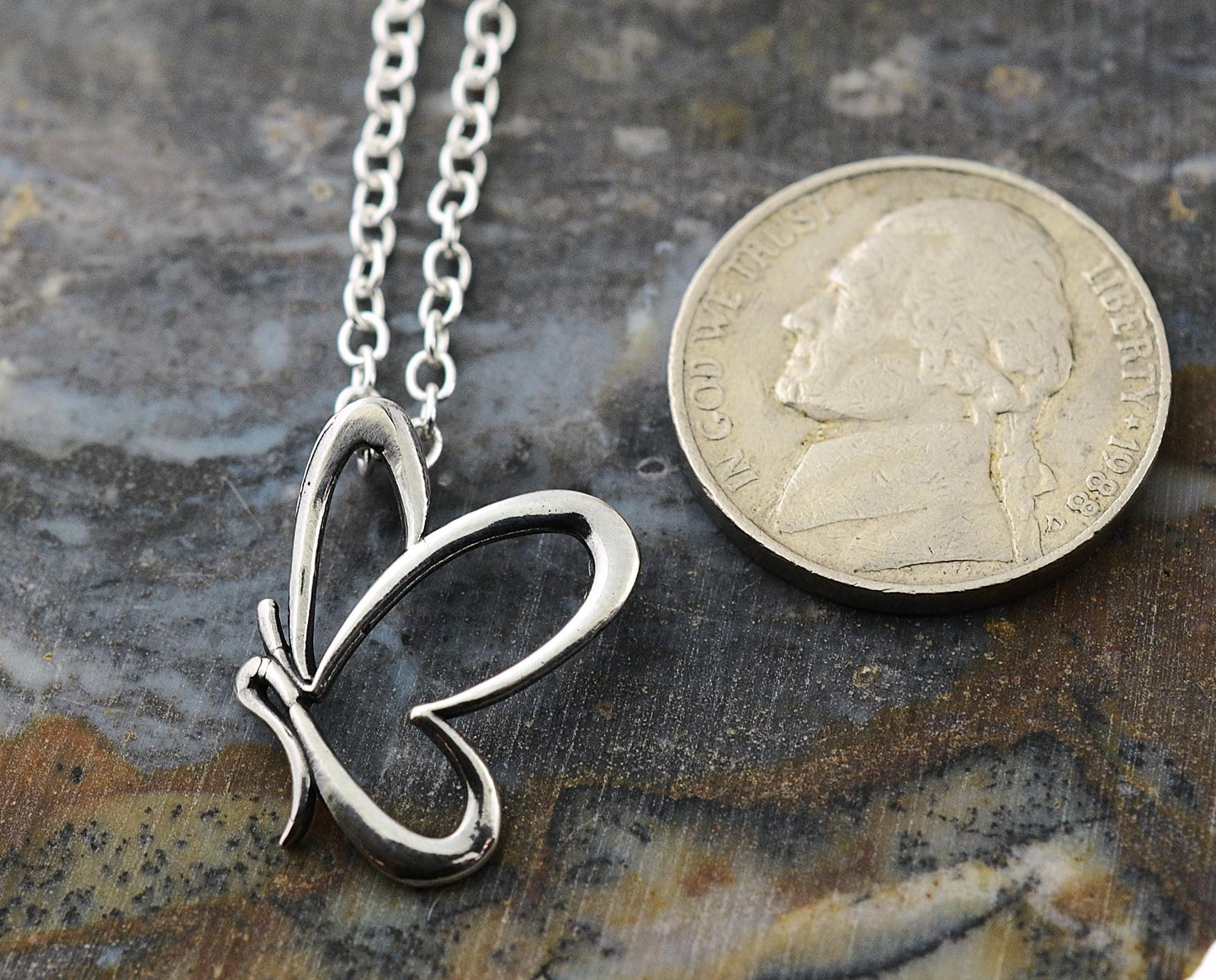 Side Profile Butterfly Pendant in Sterling Silver – Lakota Legacy Line