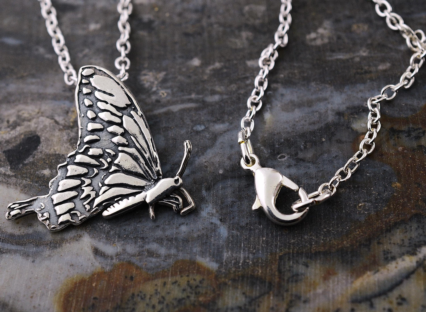 Monarch Butterfly Pendant in Sterling Silver – The Nature Series
