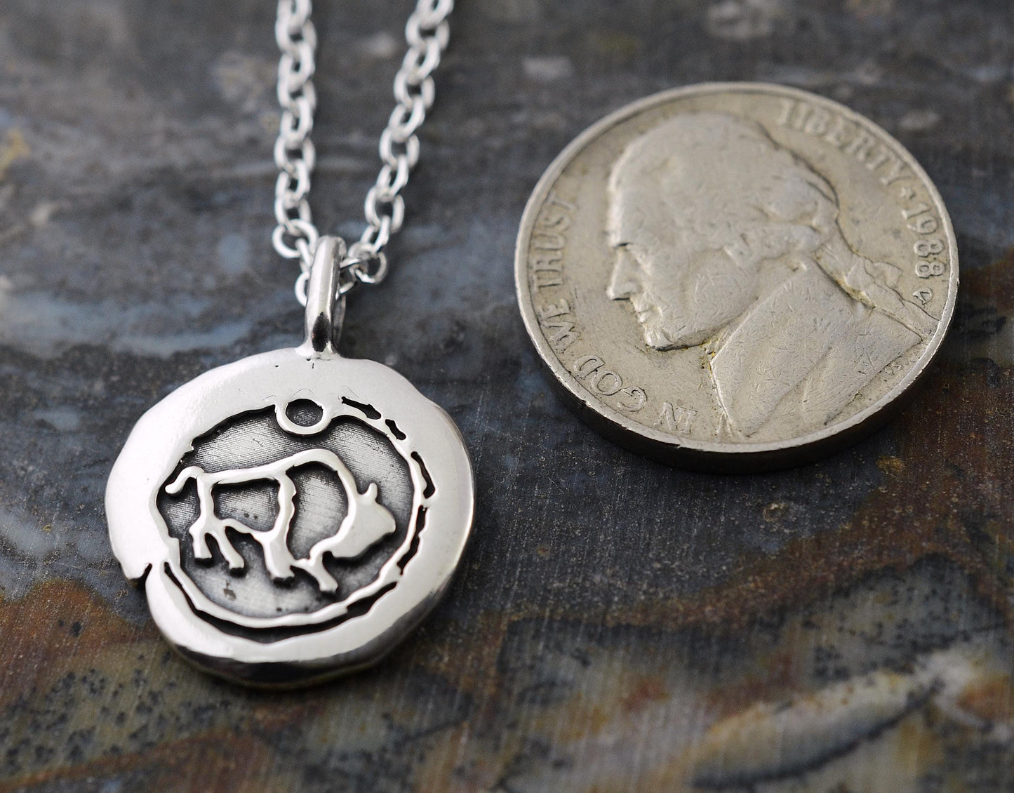 Impression Buffalo Pendant in Sterling Silver – Lakota Legacy Line