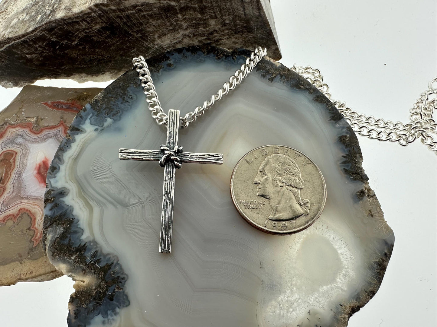Rope Cross Pendant (Men's) in Sterling Silver – Identity Series
