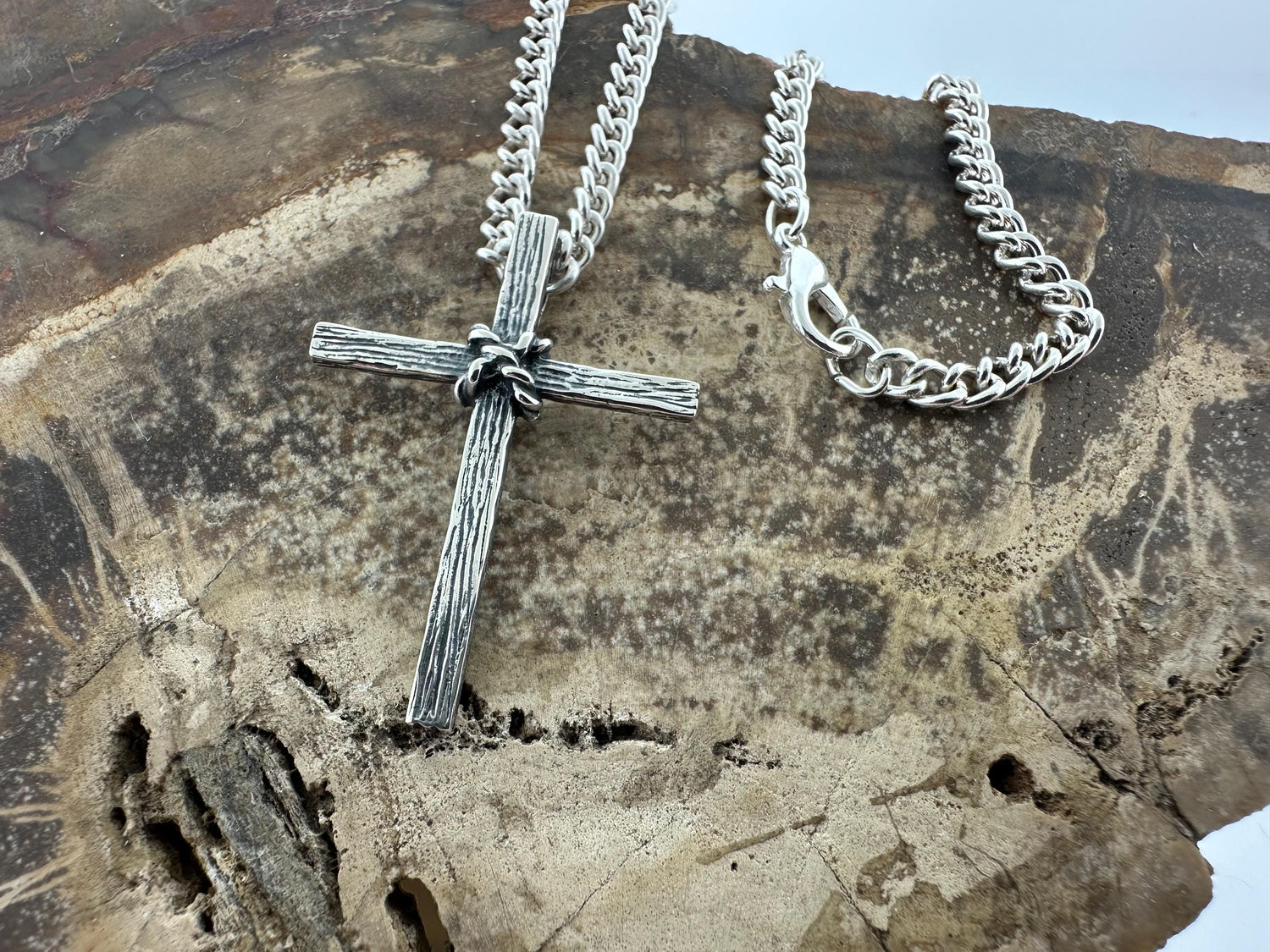 Rope Cross Pendant (Men's) in Sterling Silver – Identity Series