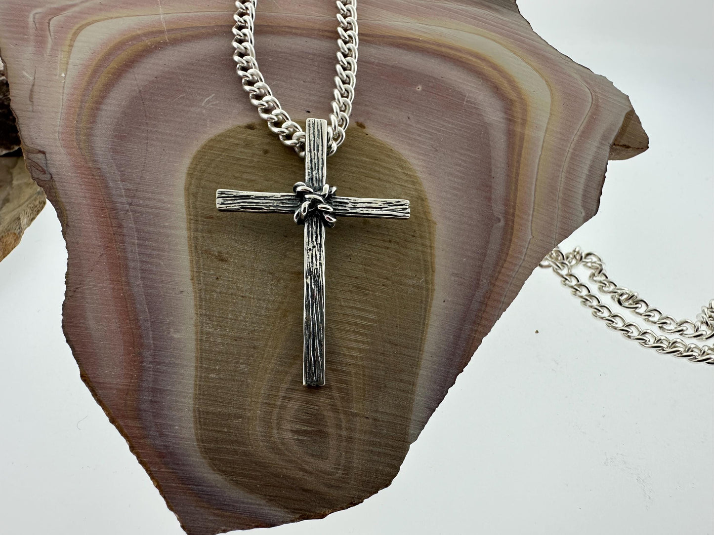 Rope Cross Pendant (Men's) in Sterling Silver – Identity Series