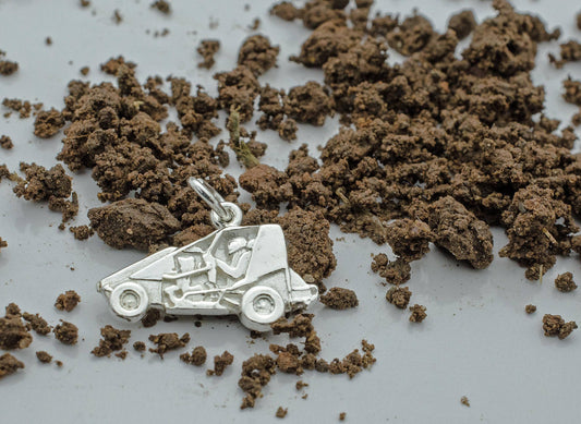 Mini / Micro Non-Wing Sprint Race Car in Sterling Silver, Bracelet CHARM