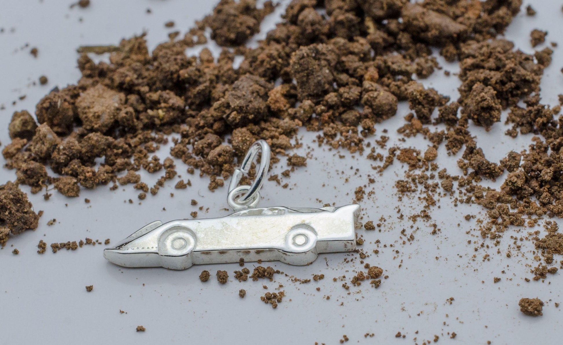 SET of Late Model Dirt Race Car in Sterling Silver, >>>>> Charm, Earrings, and Pendant or Keychain<<<<