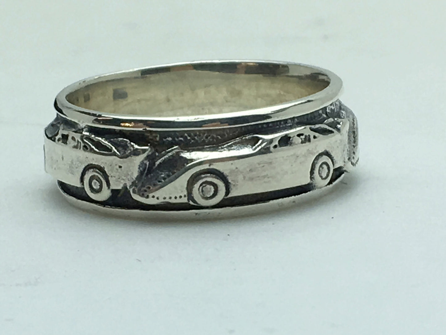 Late Model Dirt Race Car Sterling Silver Band