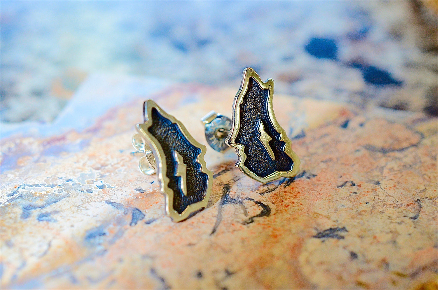 Wolf Silhouette Earring Studs in Sterling Silver – Lakota Legacy Line