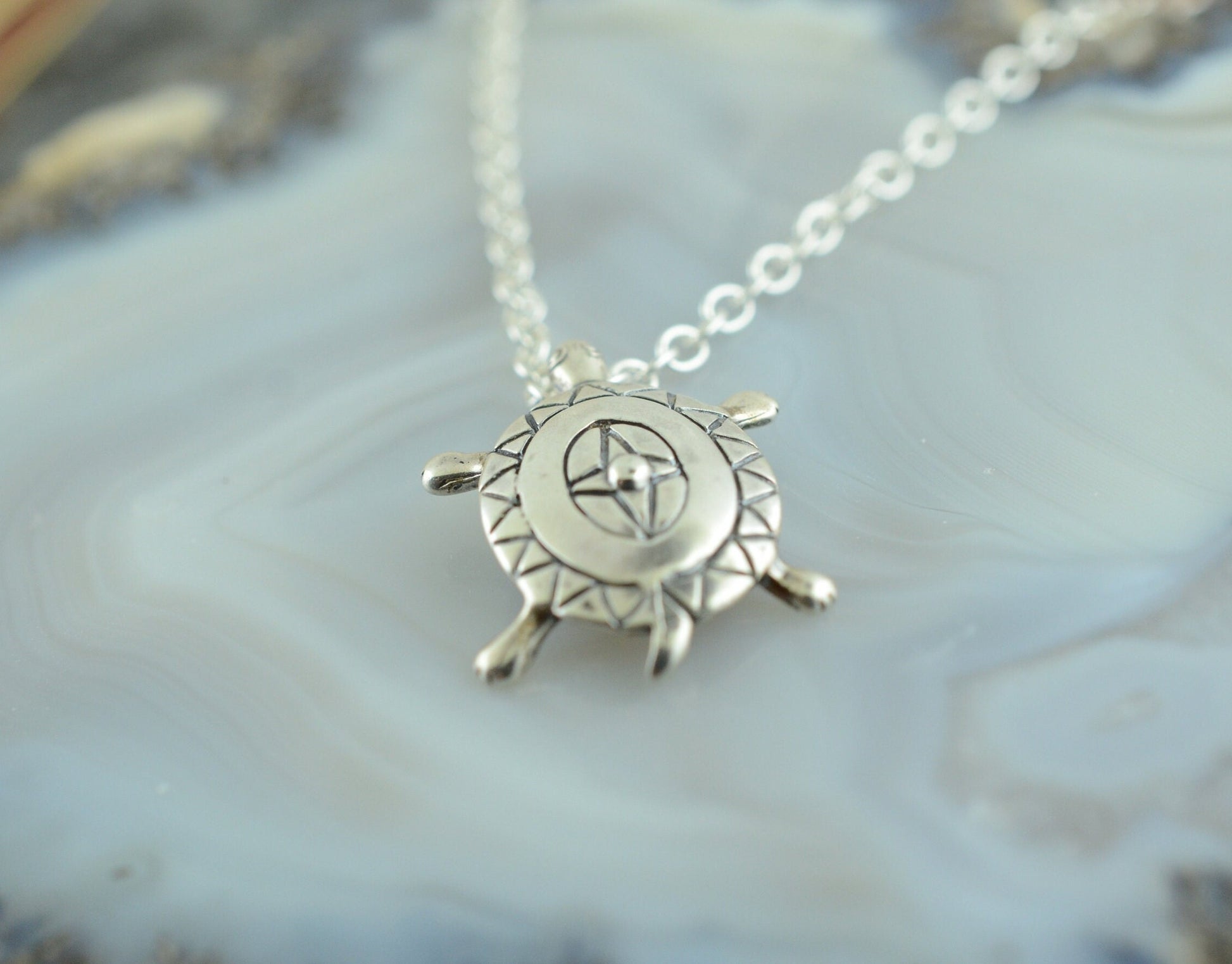 Tribal Turtle Pendant in Sterling Silver – Lakota Legacy Line