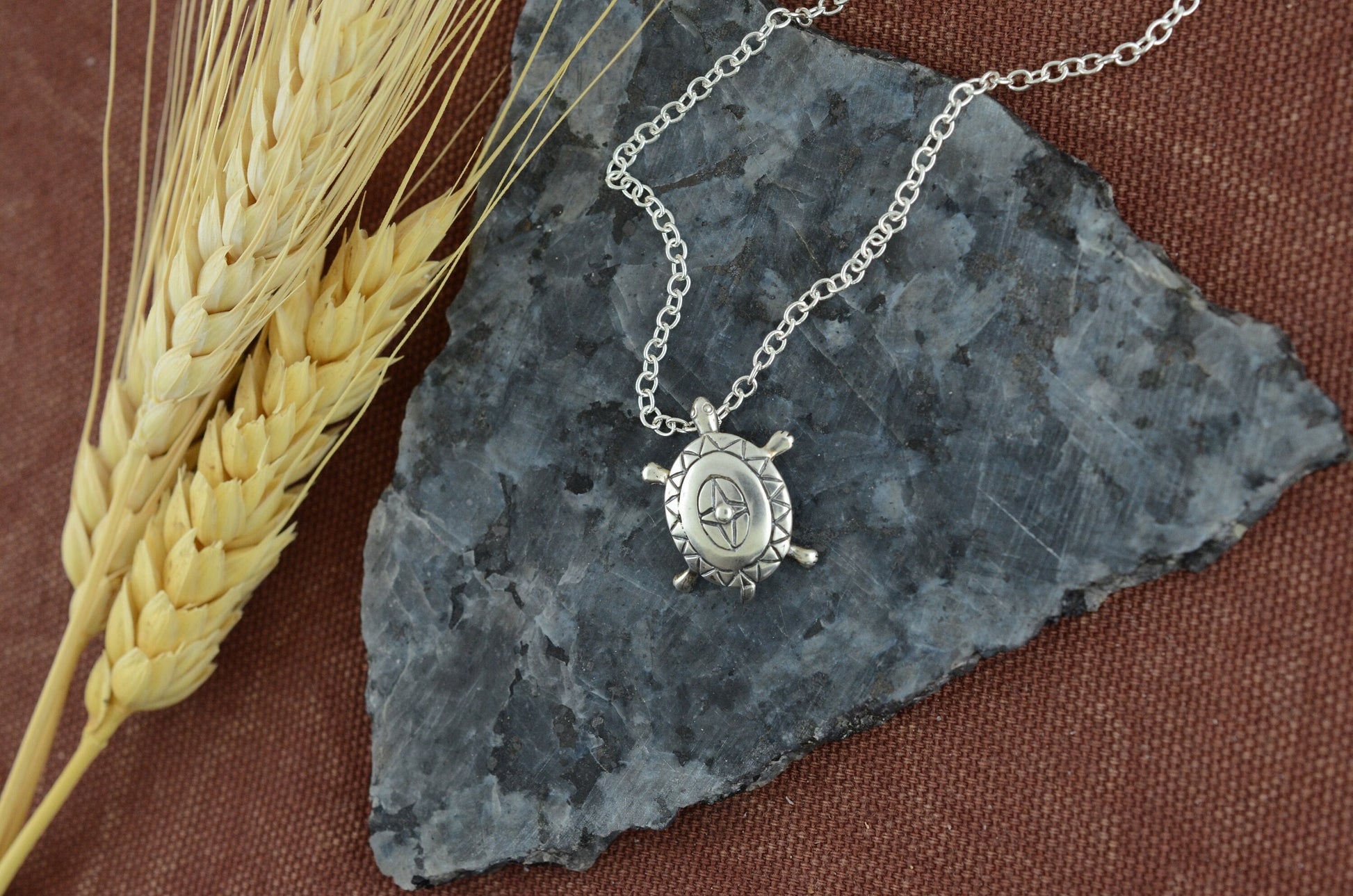 Tribal Turtle Pendant in Sterling Silver – Lakota Legacy Line