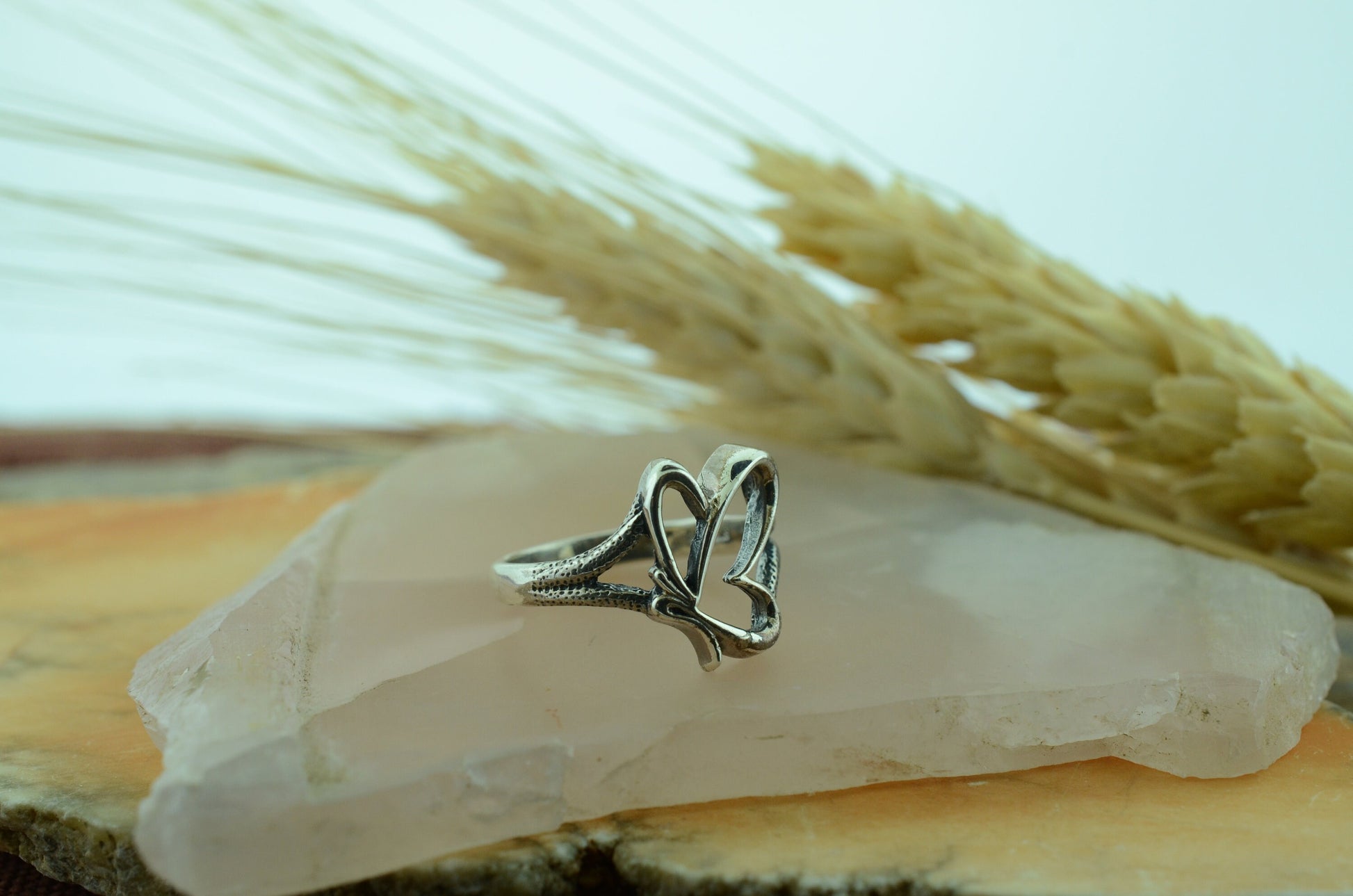 Side Profile Butterfly Ring in Sterling Silver – Lakota Legacy Line