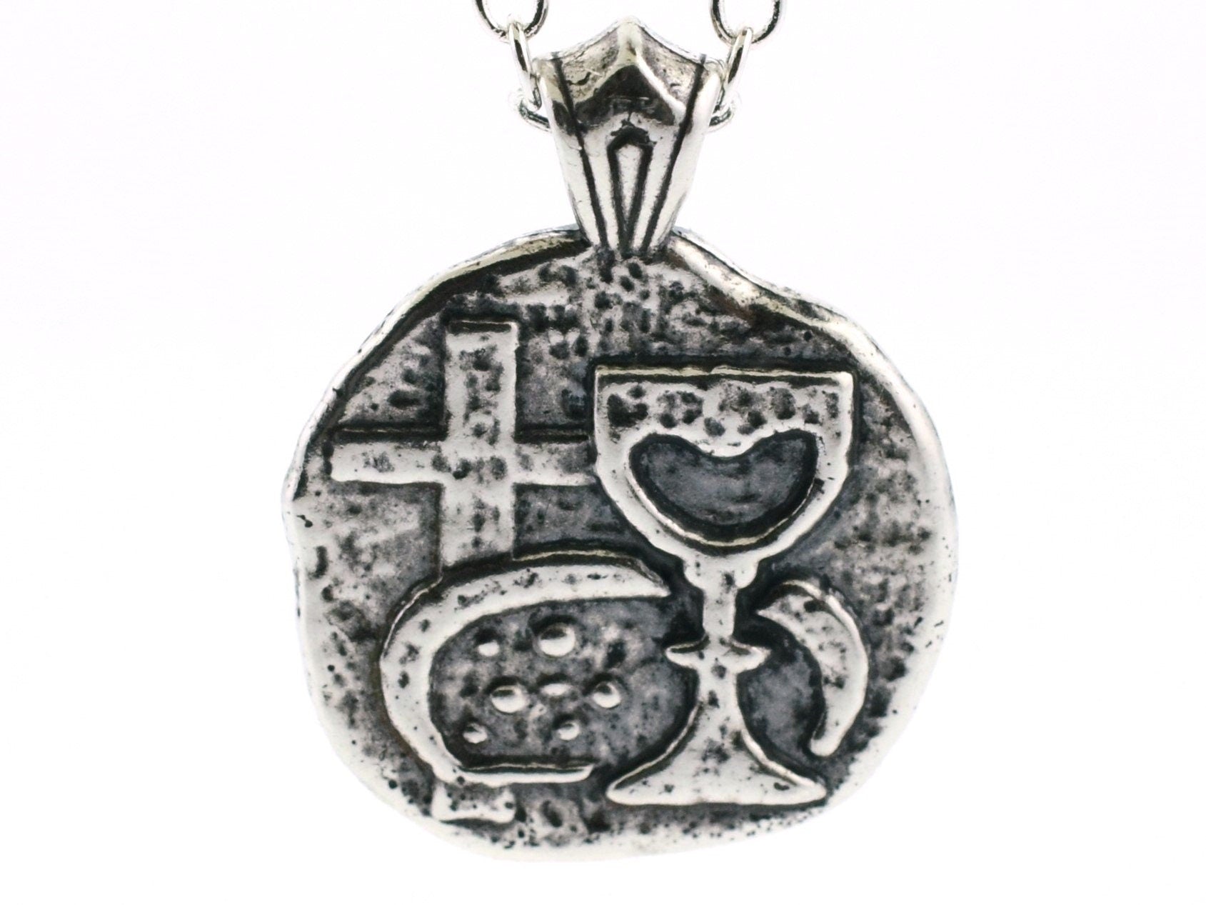Bread & Wine Sterling Silver Pendant or Keychain – Ancient Faith Collection
