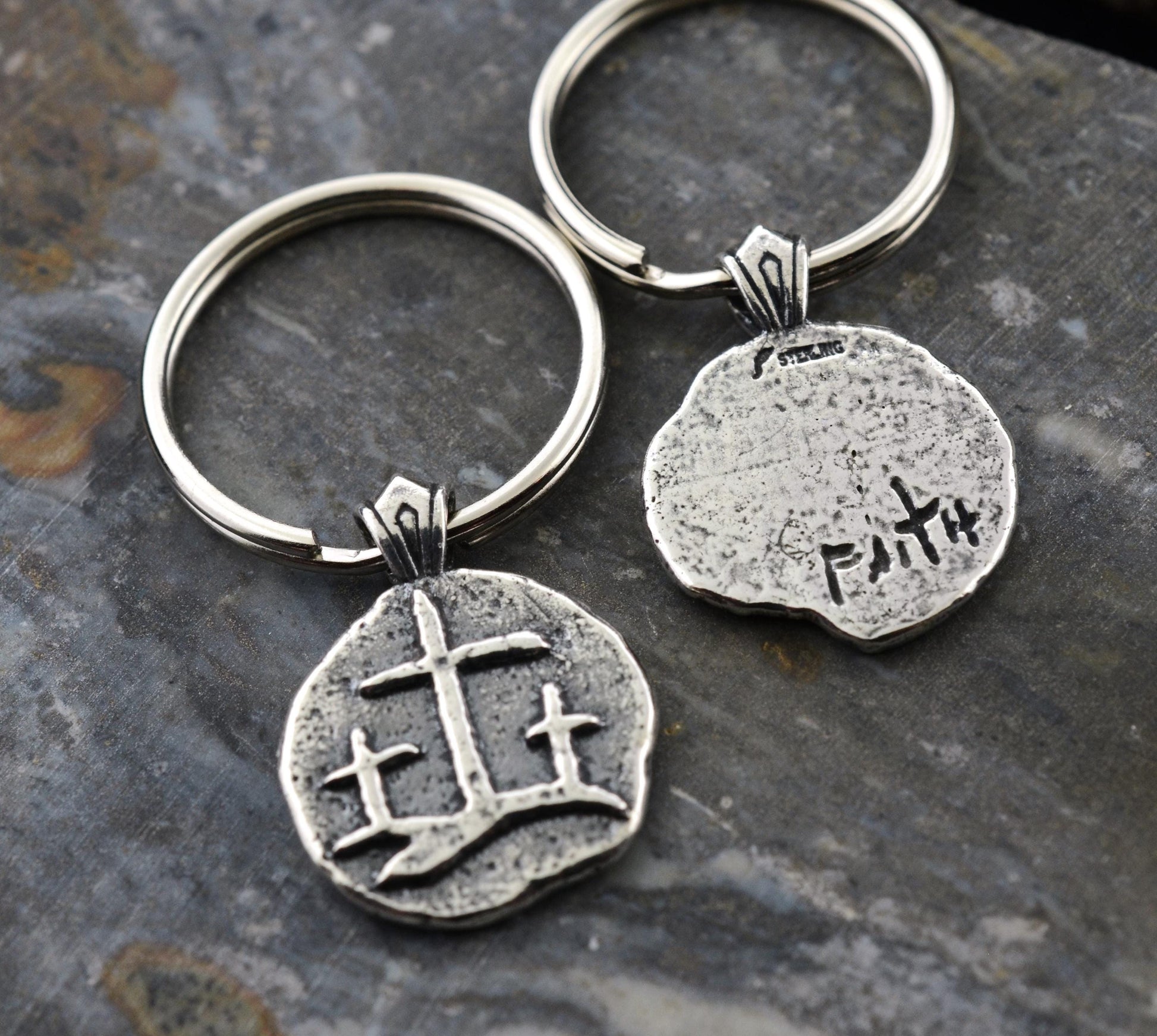 Calvary Crosses Sterling Silver Pendant or Keychain – Ancient Faith Collection