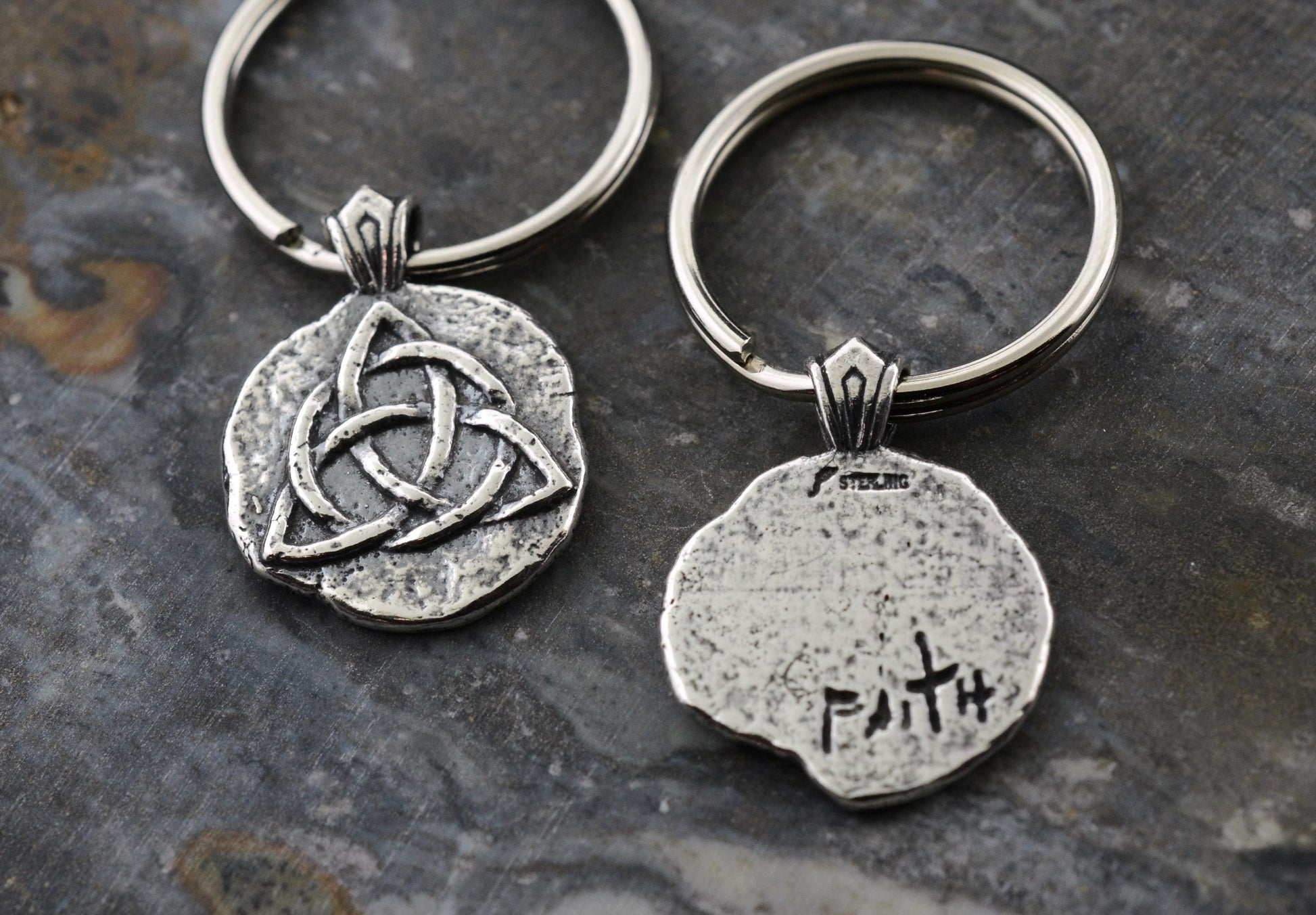 Triquetra Sterling Silver Pendant or Keychain – Ancient Faith Collection