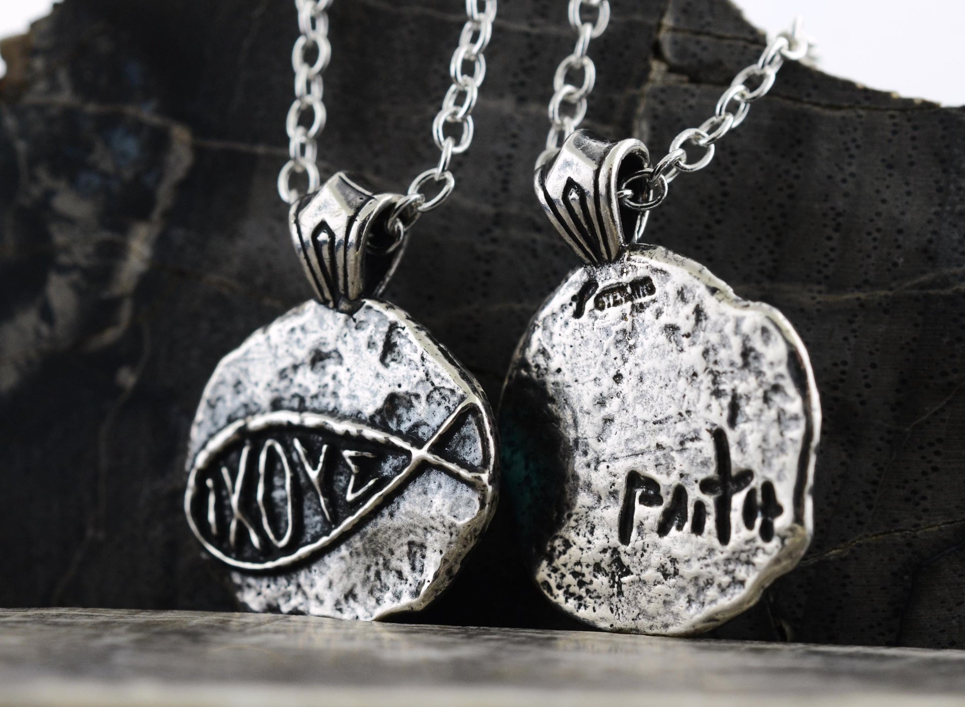 IXOYE Ichthys Sterling Silver Pendant or Keychain – Ancient Faith Collection