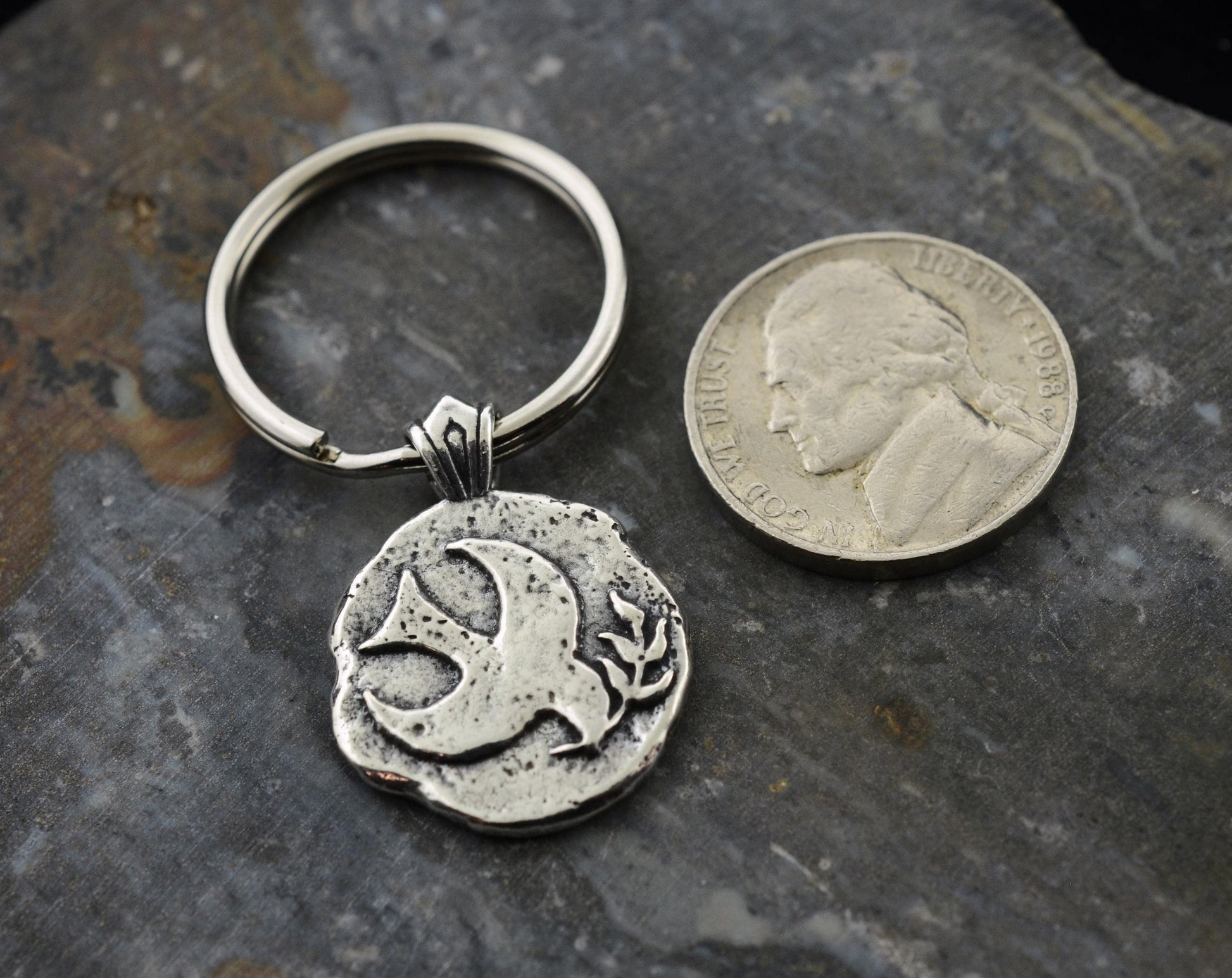 Peace Dove Sterling Silver Pendant or Keychain – Ancient Faith Collection