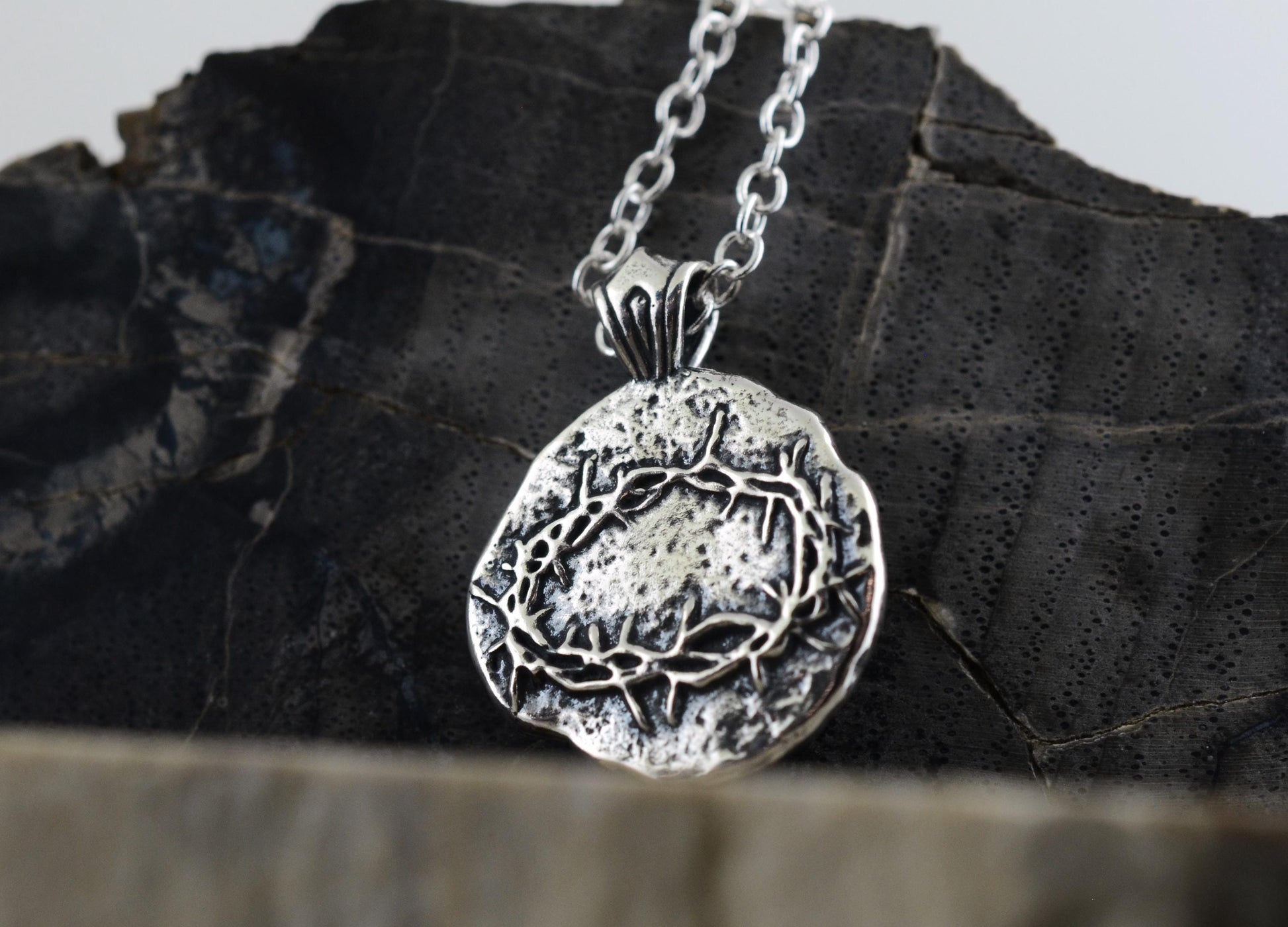 Crown of Thorns Sterling Silver Pendant or Keychain – Ancient Faith Collection