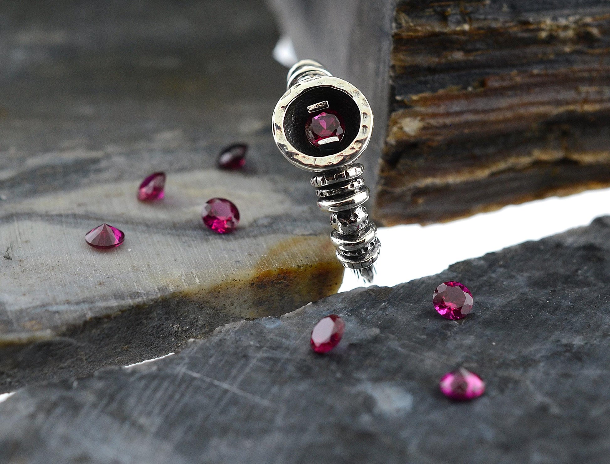 January to June Birthstone Rings in Sterling Silver
