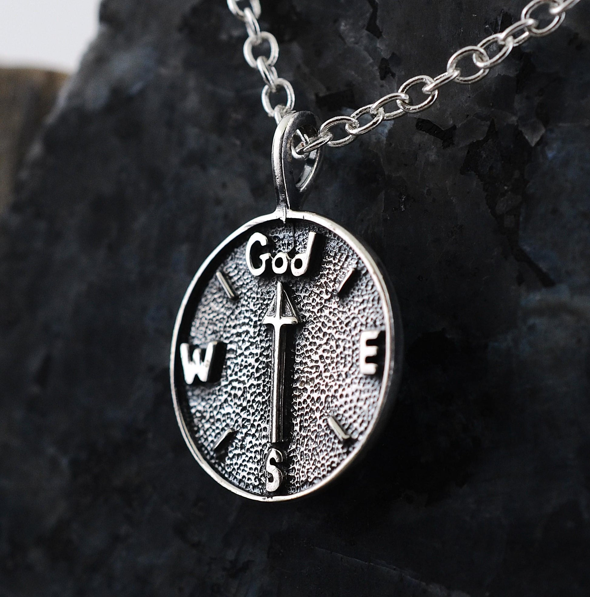 God Compass Pendant in Sterling Silver – Identity Series