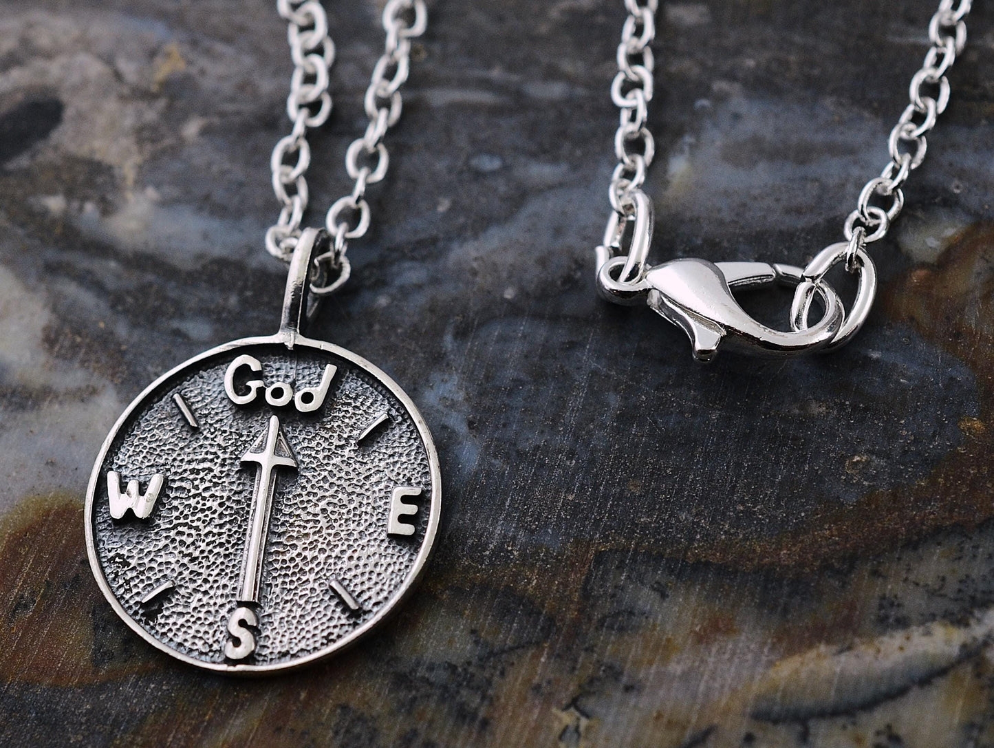 God Compass Pendant in Sterling Silver – Identity Series