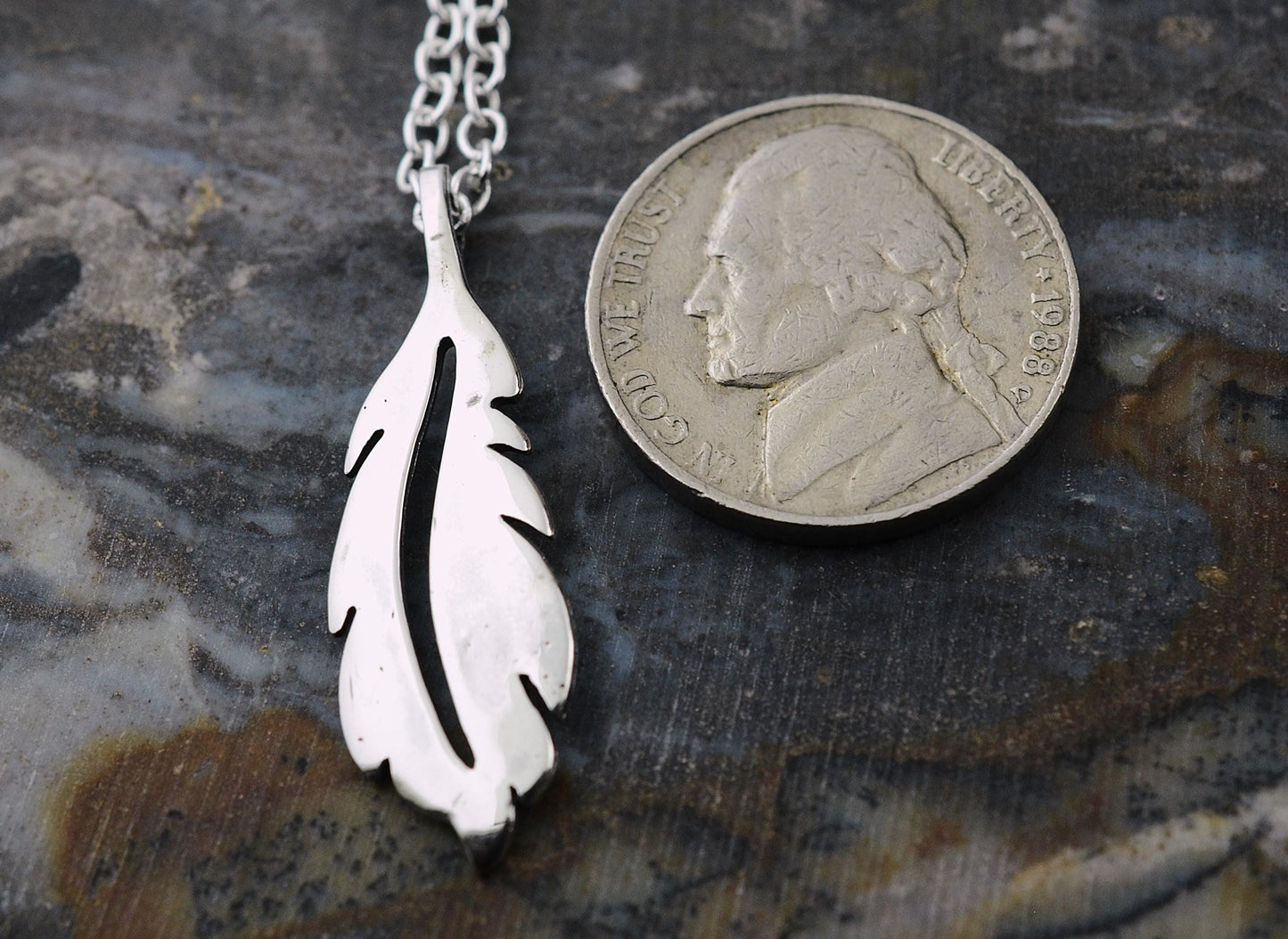 Open Feather Pendant in Sterling Silver – Lakota Legacy Line