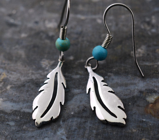 Open Feather Earrings in Sterling Silver – Lakota Legacy Line