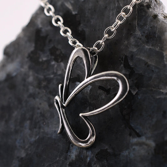 Side Profile Butterfly Pendant in Sterling Silver – Lakota Legacy Line