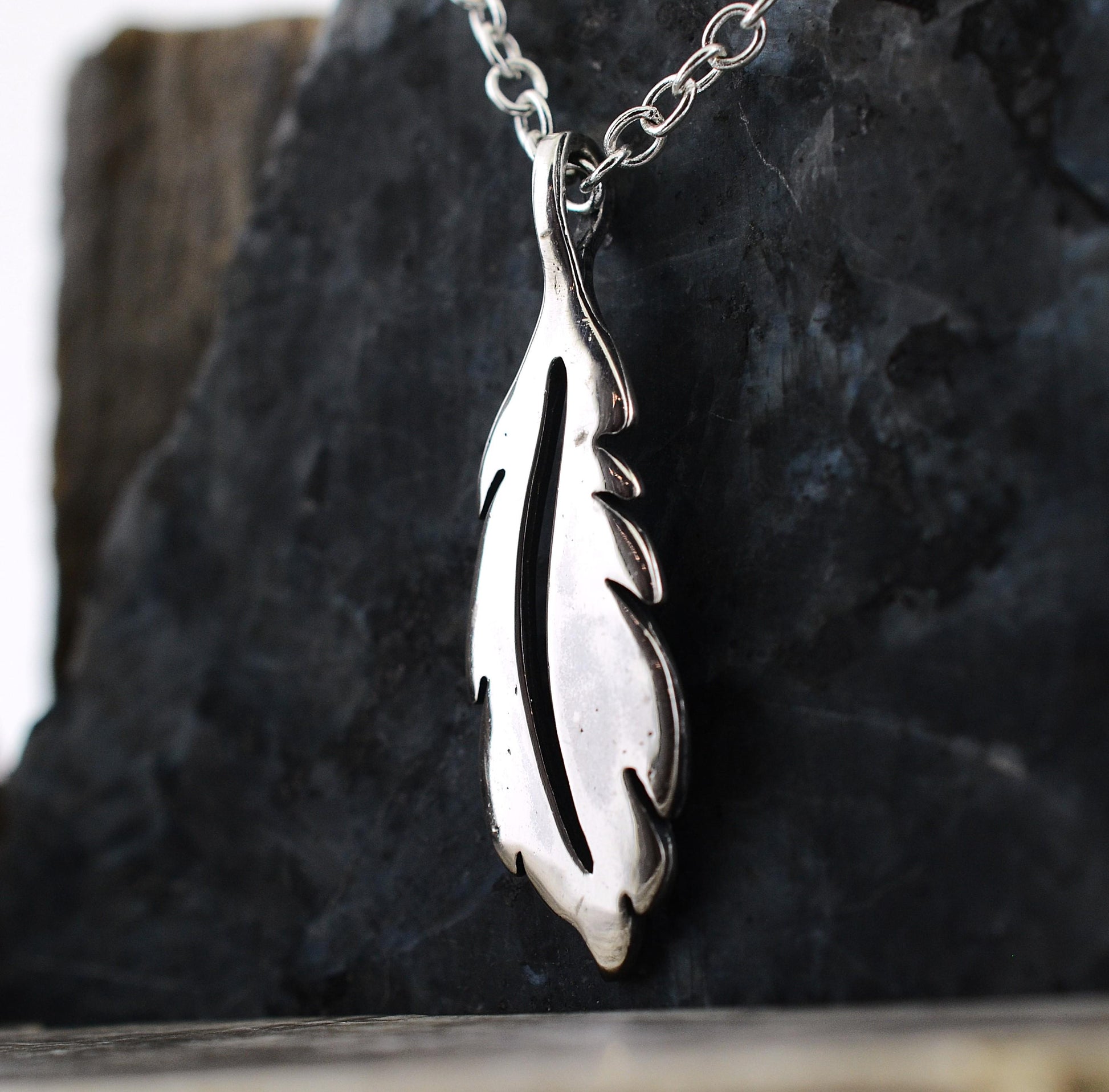 Open Feather Pendant in Sterling Silver – Lakota Legacy Line