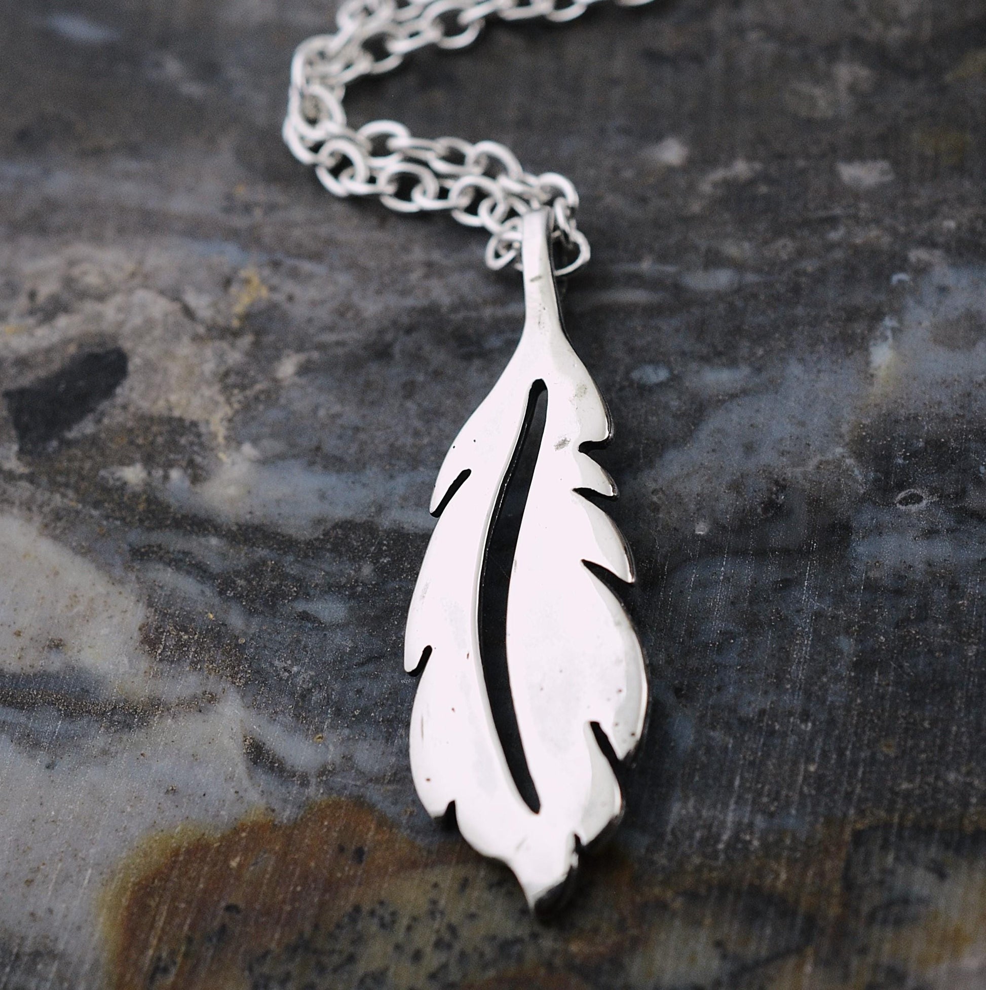 Open Feather Pendant in Sterling Silver – Lakota Legacy Line