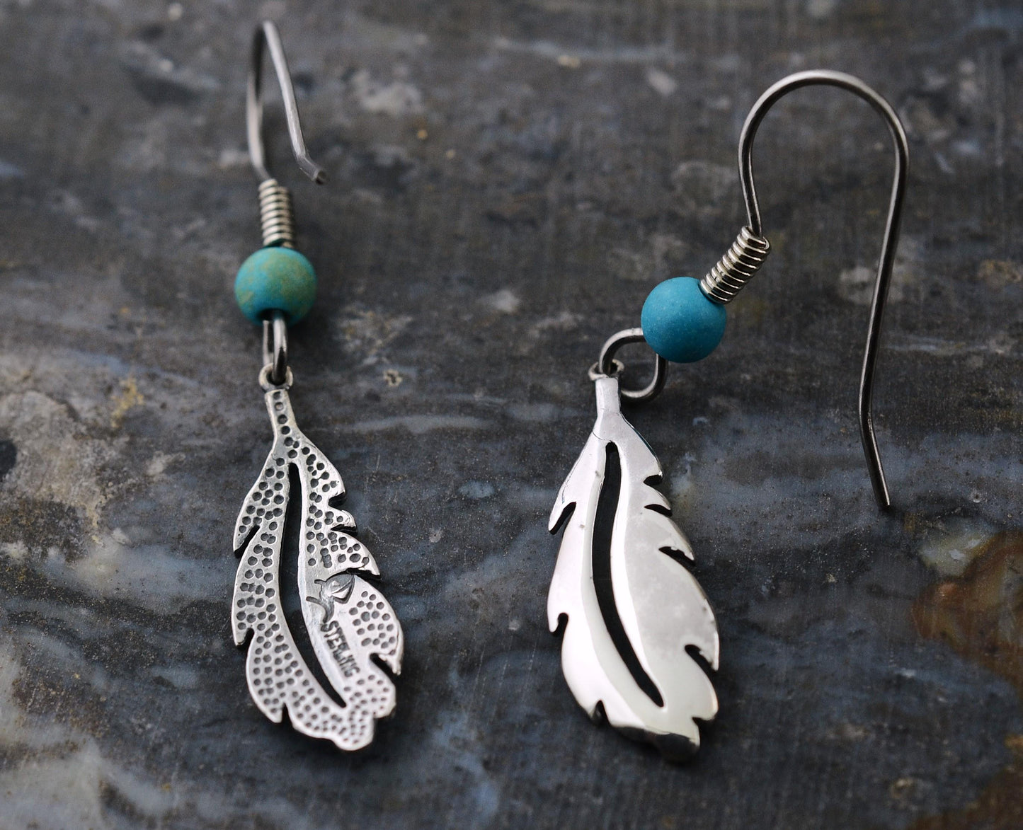 Open Feather Earrings in Sterling Silver – Lakota Legacy Line