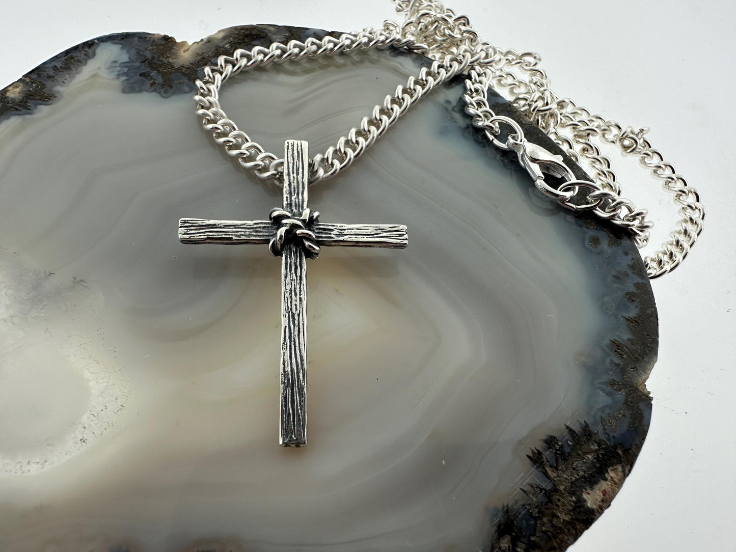 Rope Cross Pendant (Men's) in Sterling Silver – Identity Series