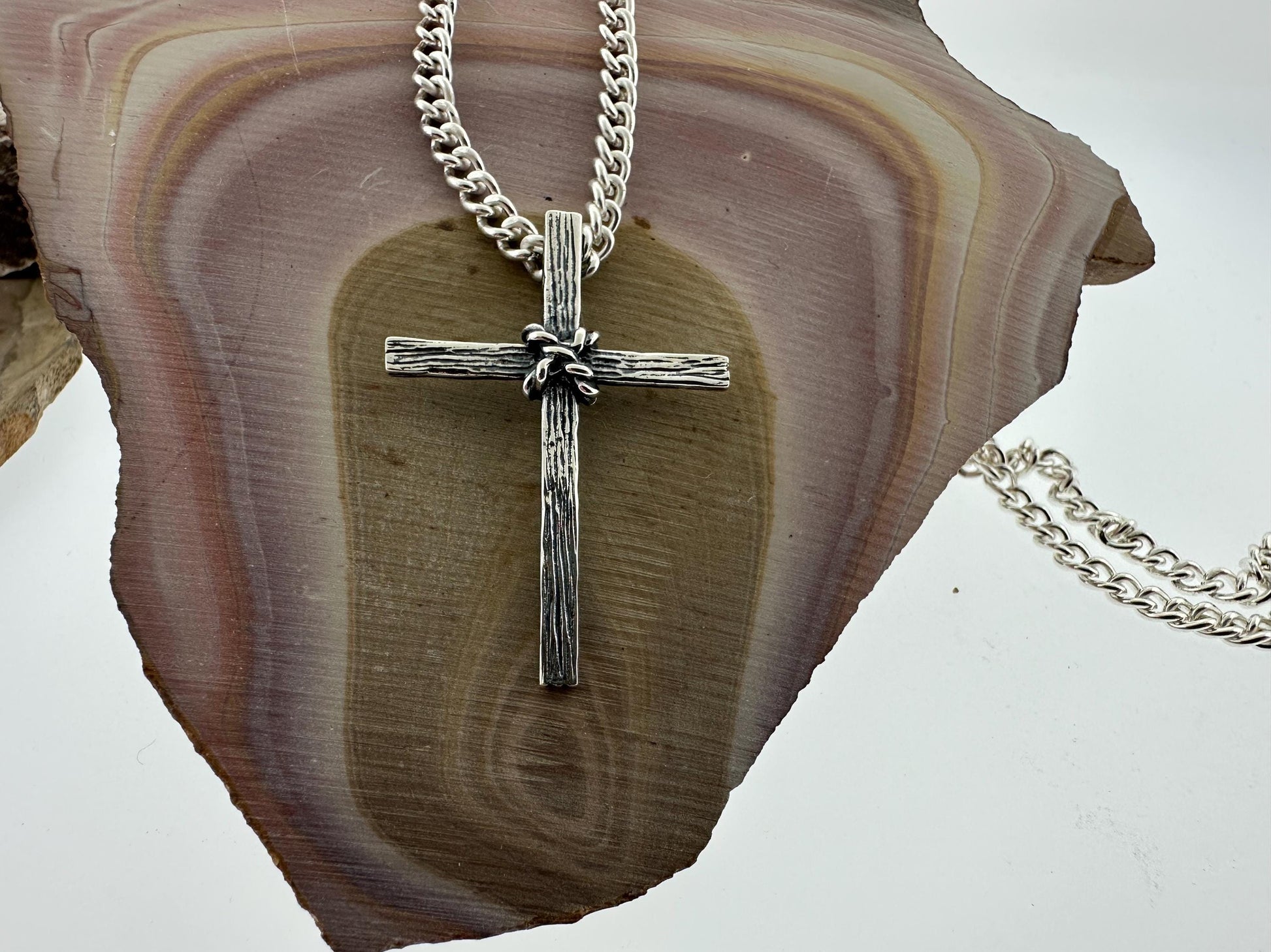 Rope Cross Pendant (Men's) in Sterling Silver – Identity Series
