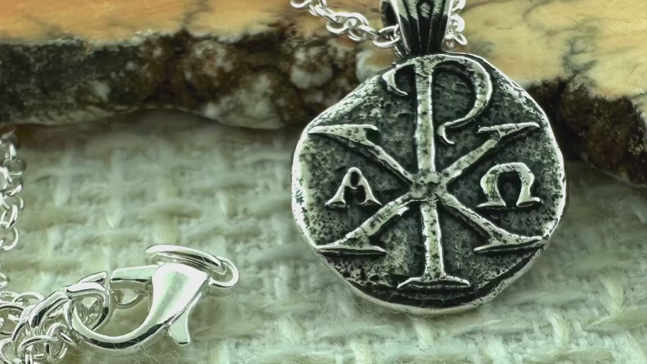 Chi Rho Sterling Silver Pendant or Keychain – Ancient Faith Collection