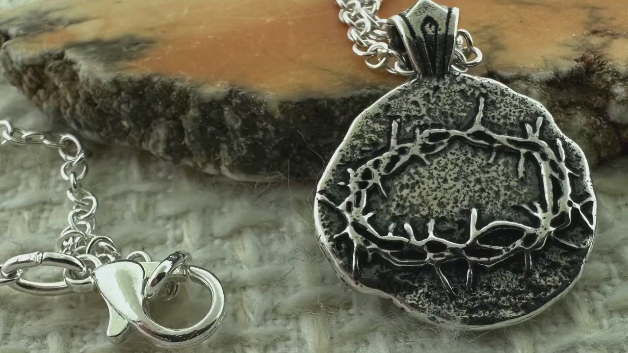 Crown of Thorns Sterling Silver Pendant or Keychain – Ancient Faith Collection