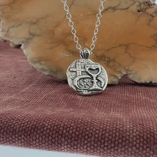 Bread & Wine Sterling Silver Pendant or Keychain – Ancient Faith Collection