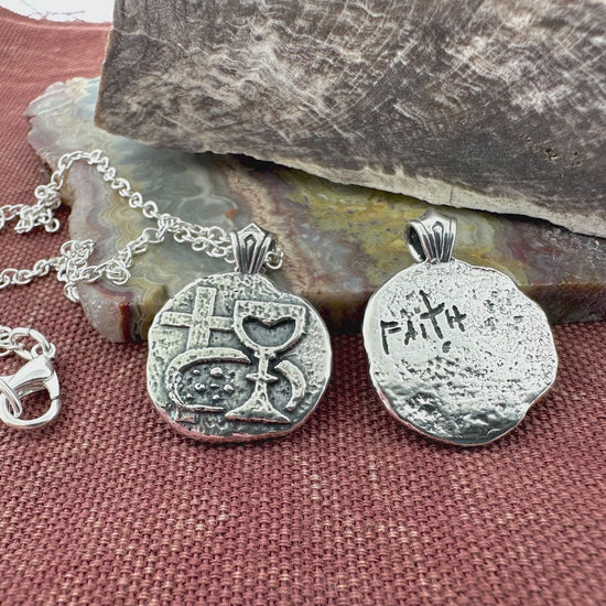 Bread & Wine Sterling Silver Pendant or Keychain – Ancient Faith Collection