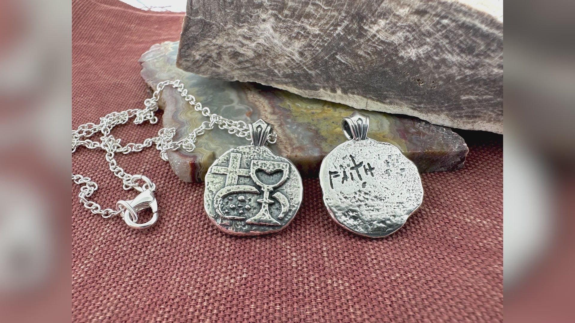 Bread & Wine Sterling Silver Pendant or Keychain – Ancient Faith Collection