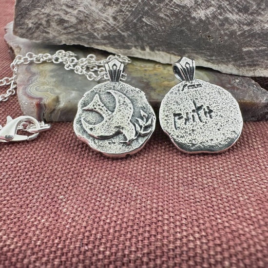 Peace Dove Sterling Silver Pendant or Keychain – Ancient Faith Collection