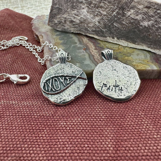IXOYE Ichthys Sterling Silver Pendant or Keychain – Ancient Faith Collection