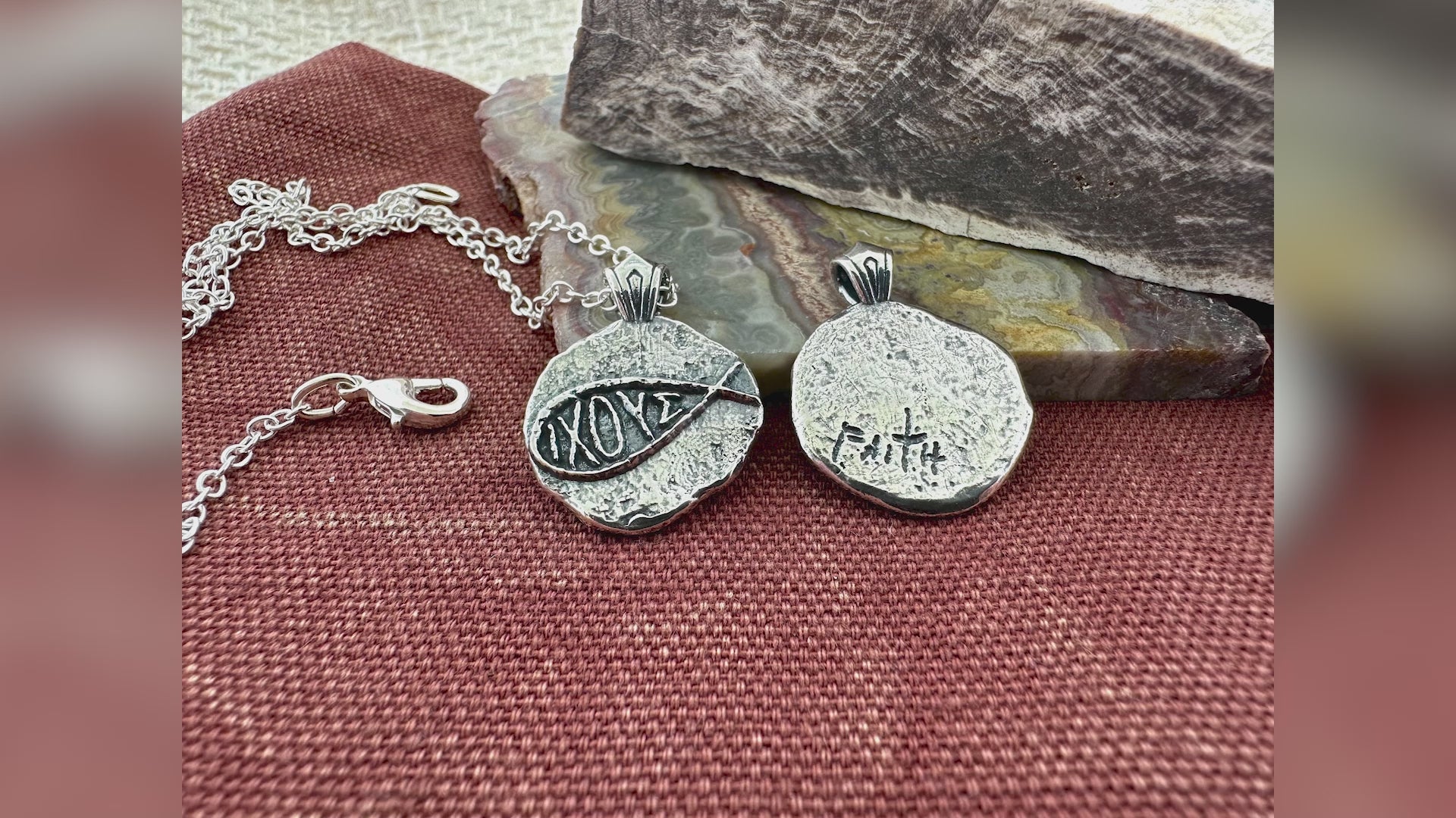 IXOYE Ichthys Sterling Silver Pendant or Keychain – Ancient Faith Collection