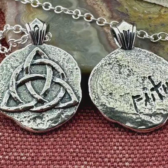 Triquetra Sterling Silver Pendant or Keychain – Ancient Faith Collection