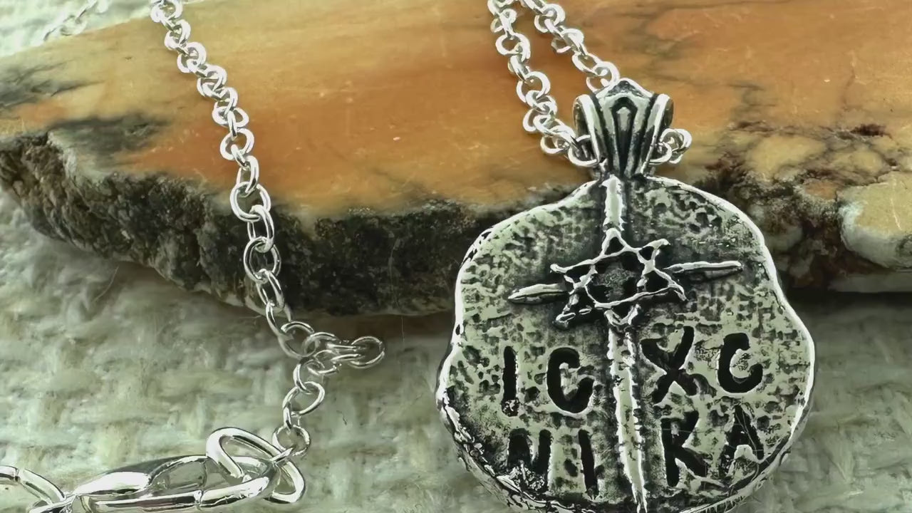 ICXC NIKA Star of David Cross in Sterling Silver Pendant OR Keychain – Ancient Faith Collection